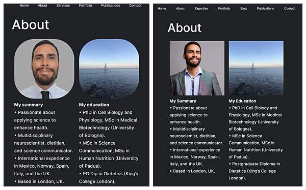 before-and-after-of-website-bio-with-professional-photo